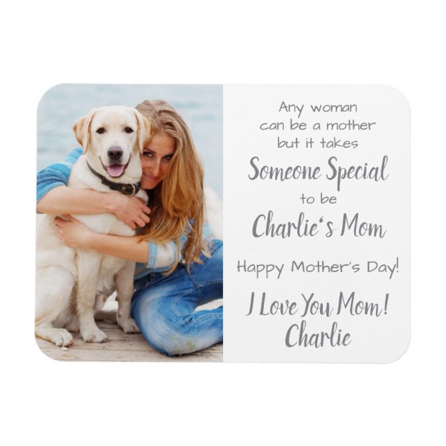 Magnet Flexible Chien Maman Personnalisé Animaux de compagnie Phot (Horizontal)