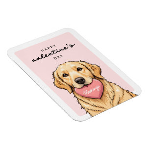 Magnet Flexible Chien mignon moderne avec cœur Joyuse Saint-Valent