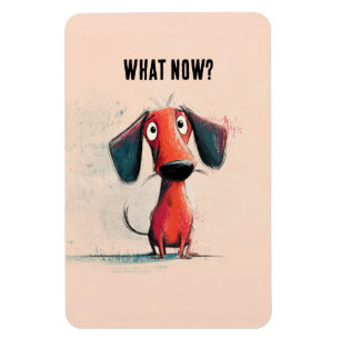 Magnet Flexible Chien Rouge Drôle – Art de Compagnon de Dessin Ani