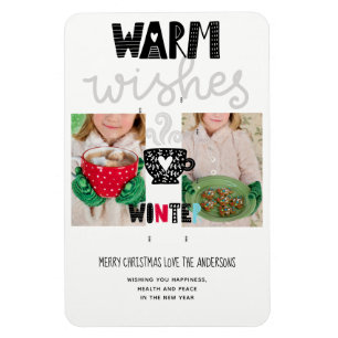 Magnet Flexible Chien scandinave Noël photo Keepsaké