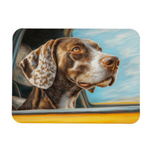 Magnet Flexible Chien tacheté sur une voiture Aventure Art Imprime