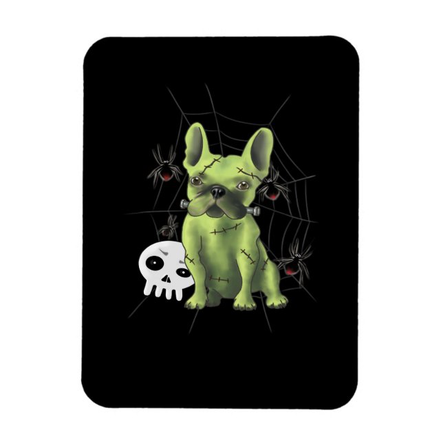 Magnet Flexible Chien-taureau français misérable avec Cadeau Araig (Vertical)
