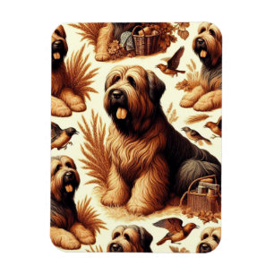Magnet Flexible Chien vintage Briard sans soudure