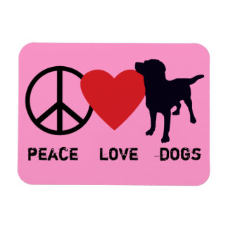 Magnet Flexible Chiens d'amour pour la paix