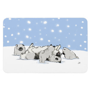 Magnet Flexible Chiens de neiges de Keesie - Happy Keeshony avec d