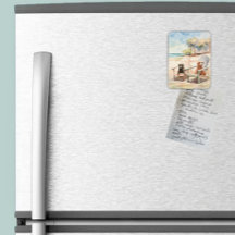 Chiens en Adirondack Chaises Pastel Beach Scène