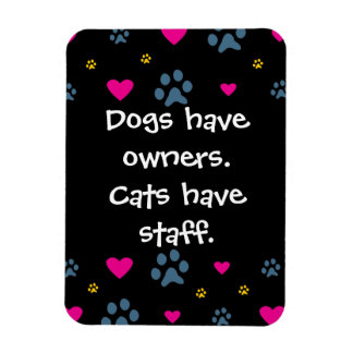 Magnet Flexible Chiens Ont Propriétaires-Chats Ont Personnel