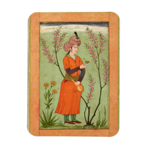 Magnet Flexible Chiffre princier iranien tenant une tasse et un