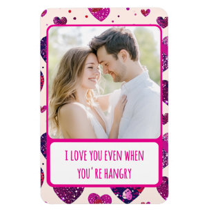 Magnet Flexible Chimmer coeur violet quand vous êtes en colère fle