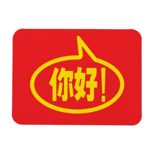 Magnet Flexible Chinois Bonjour ! 你 好 ! Ni Hao !