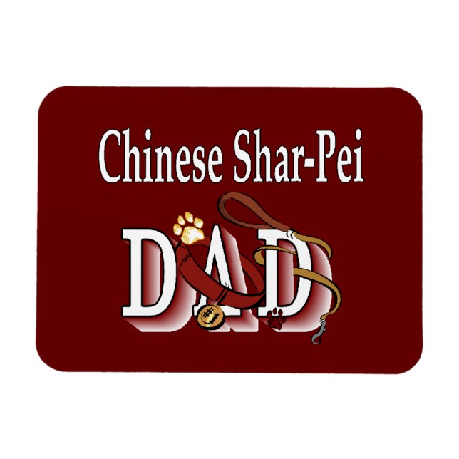 Magnet Flexible Chinois Shar-Pei DAD (Horizontal)