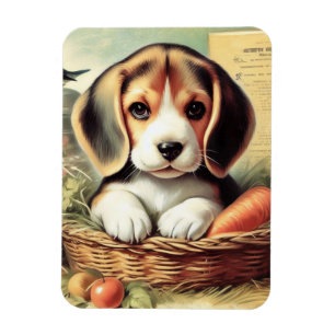 Magnet Flexible Chiot Beagle vintage
