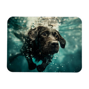 Magnet Flexible Chiot labrador nageant sous l'eau Design