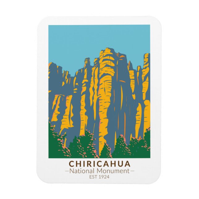 Magnet Flexible Chiricahua Monument National Hoodoos Arizona (Vertical)