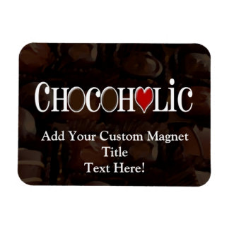 Magnet Flexible Chocoholic, Brown foncé et Coeur rouge Conception