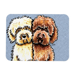 Magnet Flexible Chocolat crème Labradoodles