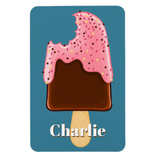 Magnet Flexible Chocolat Popsicle nom personnalisé et aimant coule