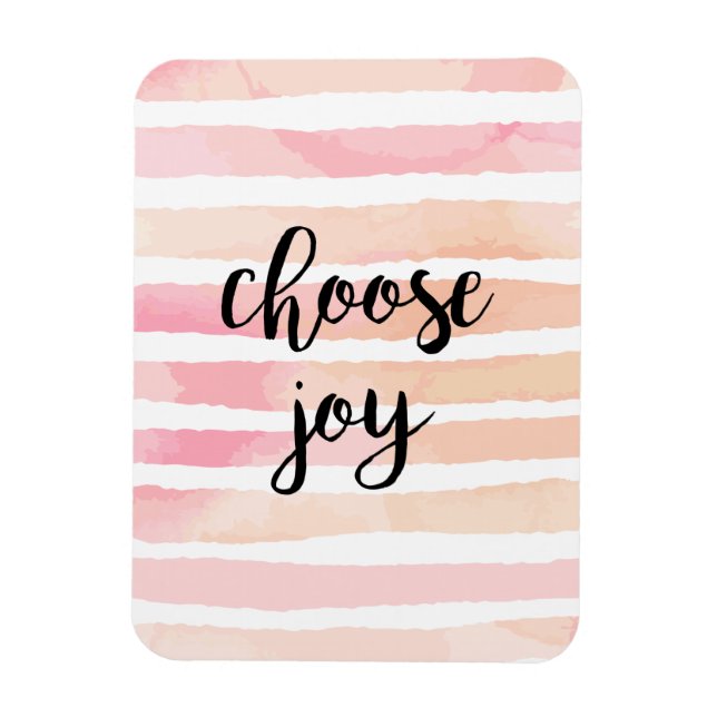 Magnet Flexible Choisissez Joy Inspirer Calligraphie Aquarelle (Vertical)