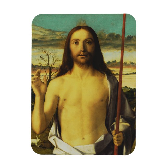 Magnet Flexible Christ en bénédiction par Giovanni Bellini   (Vertical)