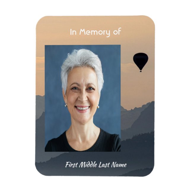 Magnet Flexible Christian Hot Air Balloon Memorial Keepsake  (Vertical)