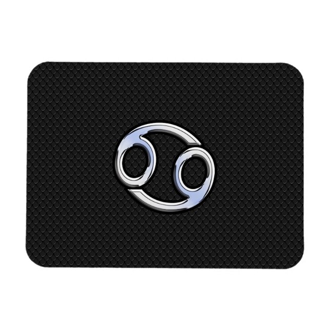 Magnet Flexible Chrome comme cancer Zodiac Connexion Noir (Horizontal)