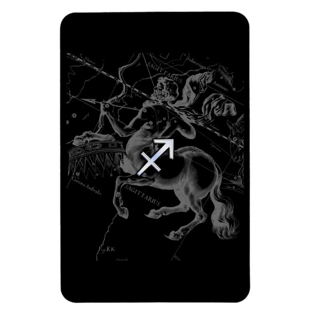 Magnet Flexible Chrome Comme Sagittarius Signe Zodiaque Hevelius D (Vertical)