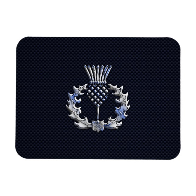 Magnet Flexible Chrome comme sur Carbon Fibre Print Scottish Thist (Horizontal)