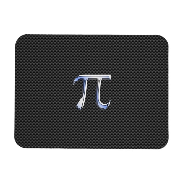 Magnet Flexible Chrome comme symbole Pi sur l'impression de fibre  (Horizontal)