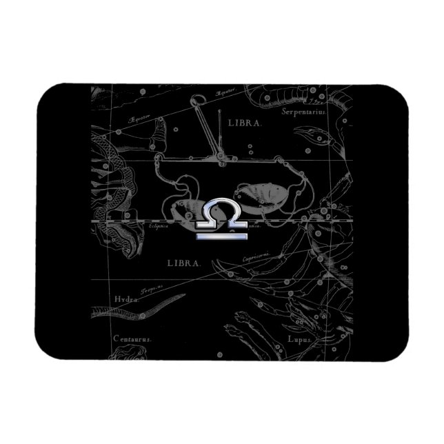 Magnet Flexible Chrome like Libra Zodiac (Horizontal)