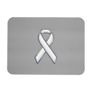 Magnet Flexible Chrome White Ribbon Sensibilisation Fibre de carbo