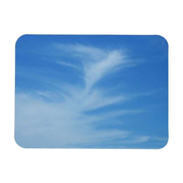 Magnet Flexible Ciel bleu avec nuages blancs Abstrait Nature Photo (Horizontal)