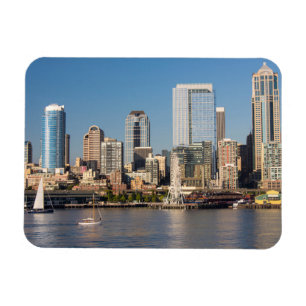 Magnet Flexible Ciel bleu sur le front de mer d'Elliott Bay