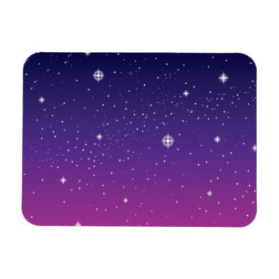 Magnet Flexible Ciel nocturne étoilé violet foncé