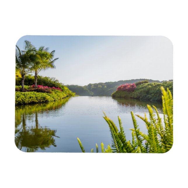Magnet Flexible Ciel Reflété Dans Le Lac Encore Tropical (Horizontal)