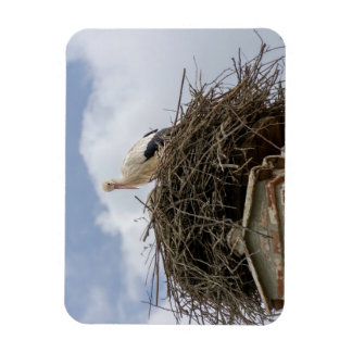 Magnet Flexible cigogne blanche dans le nid