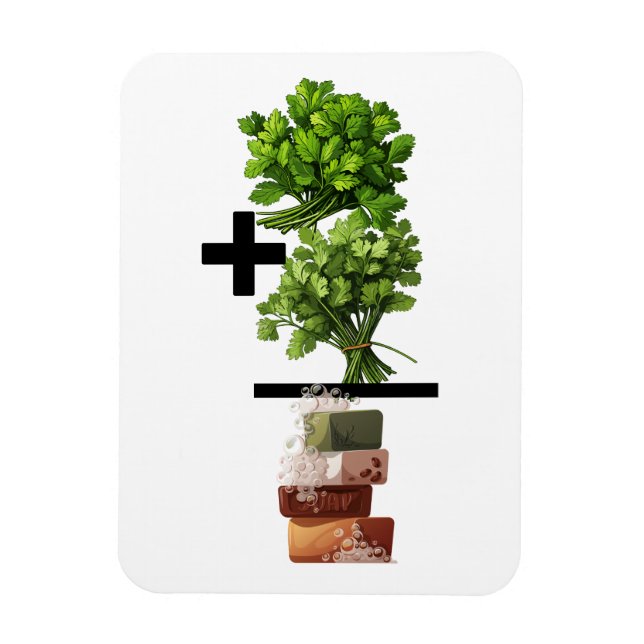 Magnet Flexible Cilantro Math - Drôle Anti-Cilantro (Vertical)