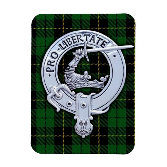 Magnet Flexible Cimier du clan Wallace & Tartan de chasse (Vertical)