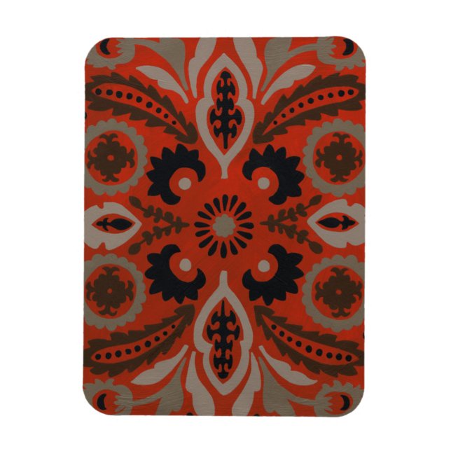 Magnet Flexible Cinnabar Suzani II (Vertical)