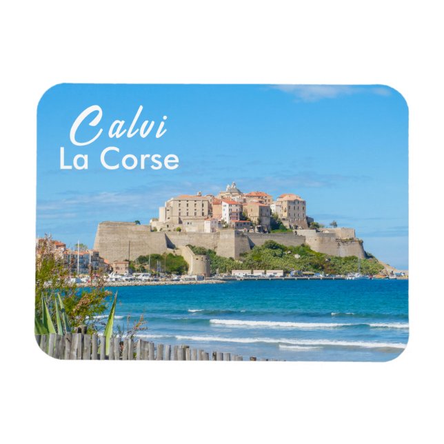 Magnet Flexible Citadelle Calvi en Corse France Souvenir (Horizontal)