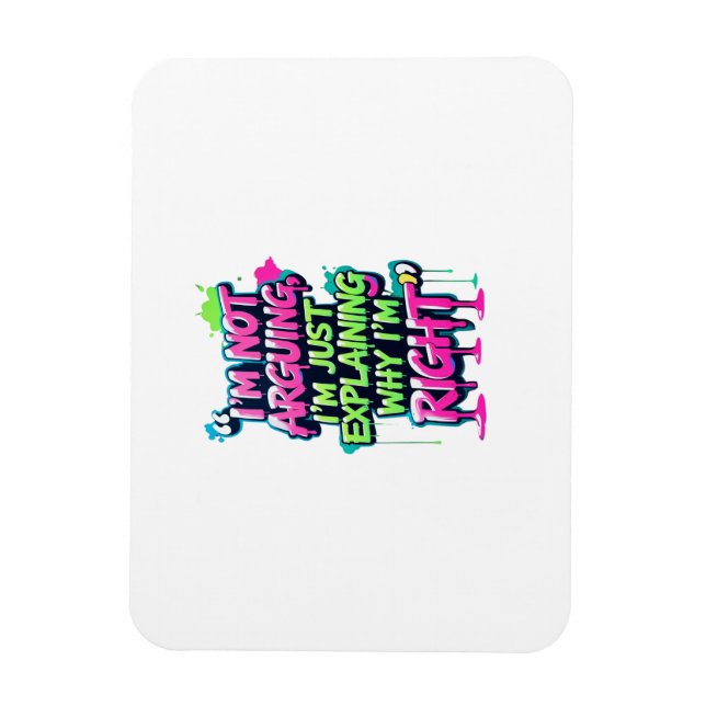 Magnet Flexible Citation amusante Gras Neon Graffiti Design (Vertical)