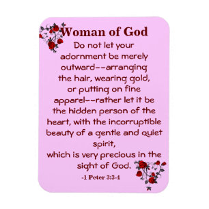 Magnet Flexible Citation biblique de femme de Dieu