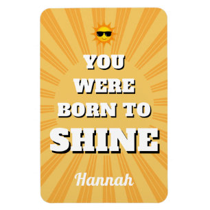 Magnet Flexible Citation d'affirmation motivationnelle Née pour br