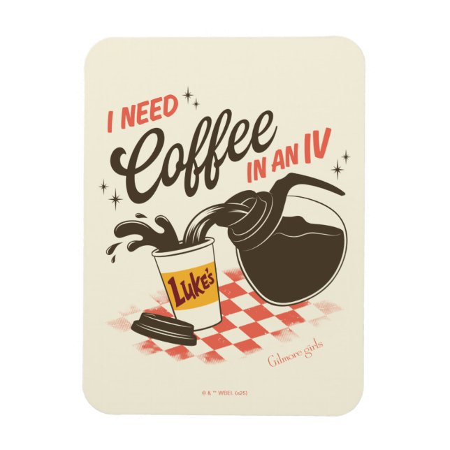 Magnet Flexible Citation de Gilmore Girls Luke’s Coffee IV (Vertical)