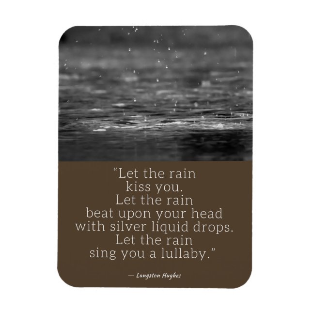 Magnet Flexible Citation de pluie de Langston Hughes (Vertical)