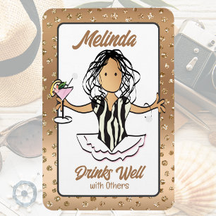 Magnet Flexible Citation drôle Étincelle Glam Ethnique Femme Dessi