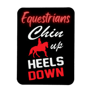 Magnet Flexible Citation équitation équestre en rouge et blanc