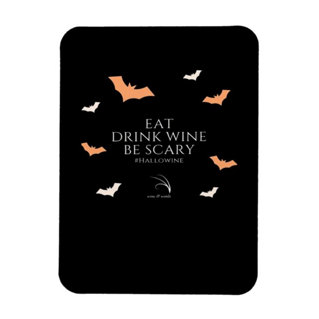 Magnet Flexible Citation Hallowine Halloween Manger Boire (Vertical)