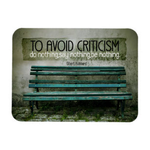 Magnet Flexible Citation inspirante d'Elbert Hubbard "Critique"