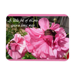 Magnet Flexible Citation inspirante Jardin Floral Rose