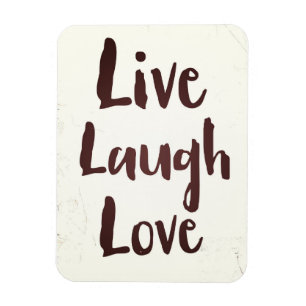 Magnet Flexible Citation inspirante vintage 'Vivre Rire Aimer'